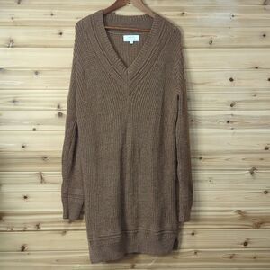 La Ligne Sweater Dress Womens Medium Brown 100% Merino Wool Made in Italy